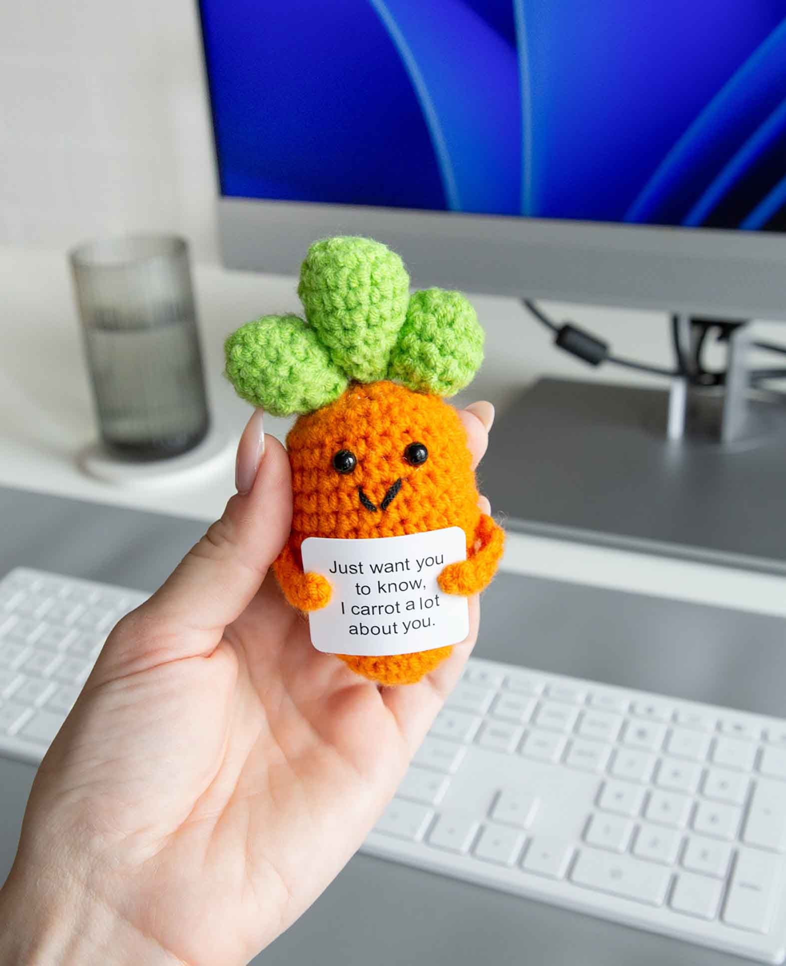 I am Creative Plüschtier Positive Carrot – 11,5 cm – mehrfarbig