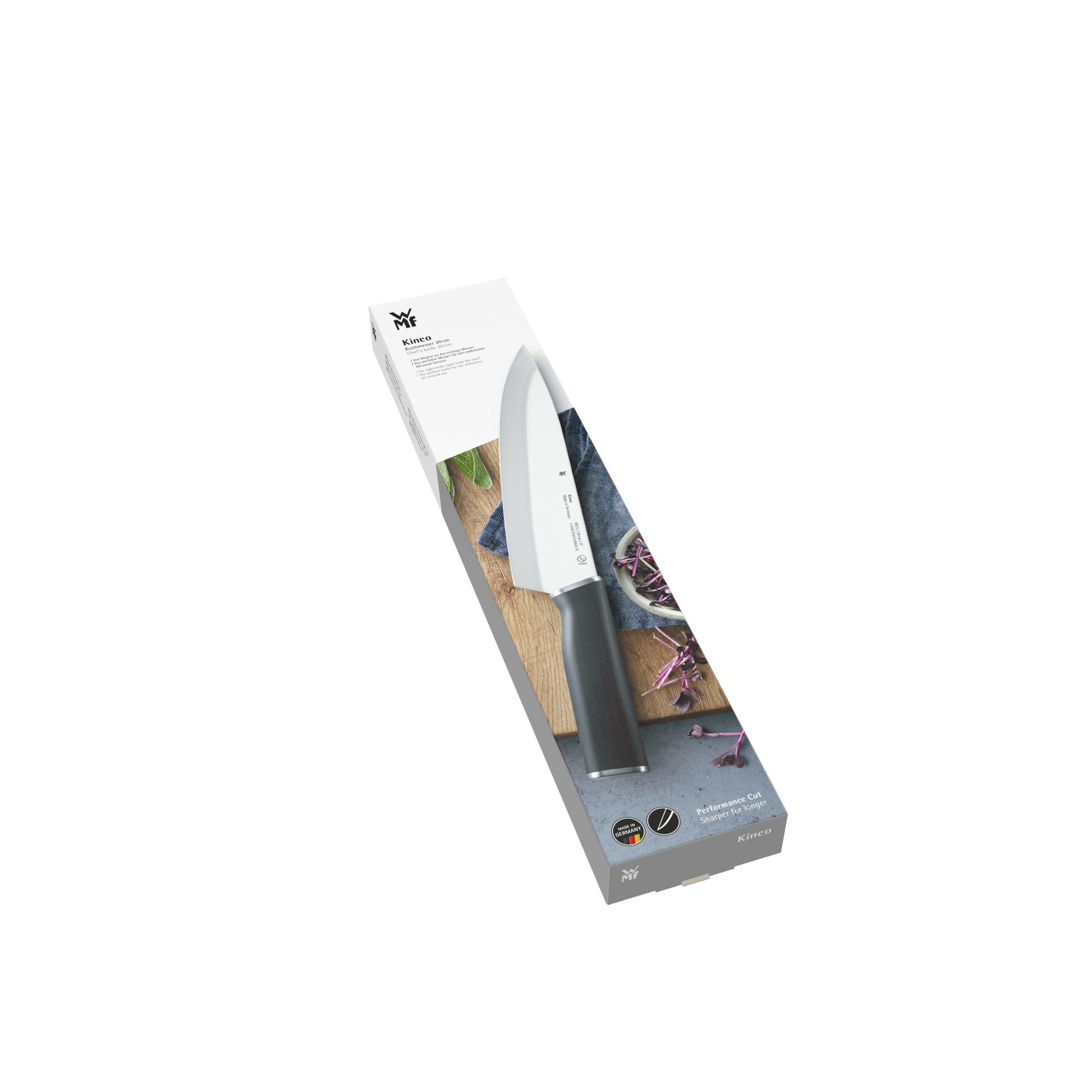 WMF Kineo – Kochmesser 20 cm, Edelstahl, schwarzer Kunststoffgriff