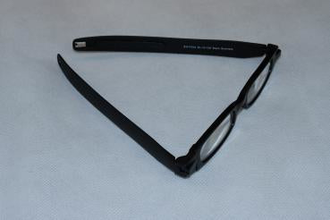Figoline Schutzbrille Black Business +1,0 dpt – Gläser transparent, Rahmen schwarz