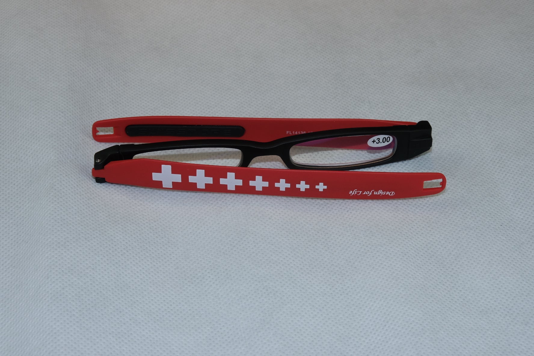 Figoline Lesebrille Swiss Edition +2,0 dpt – Gläser transparent, Kunststoff, weiss