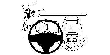 Brodit Auto-Halterung, ProClip – für Chevrolet Spark 2011–2012 – Schwarz, Kunststoff