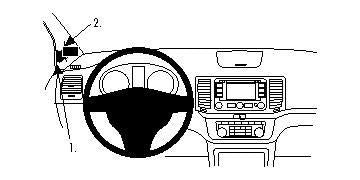 Brodit ProClip – Auto-Halterung – für Seat Alhambra 11–12, Volkswagen Sharan 11–12 – Schwarz