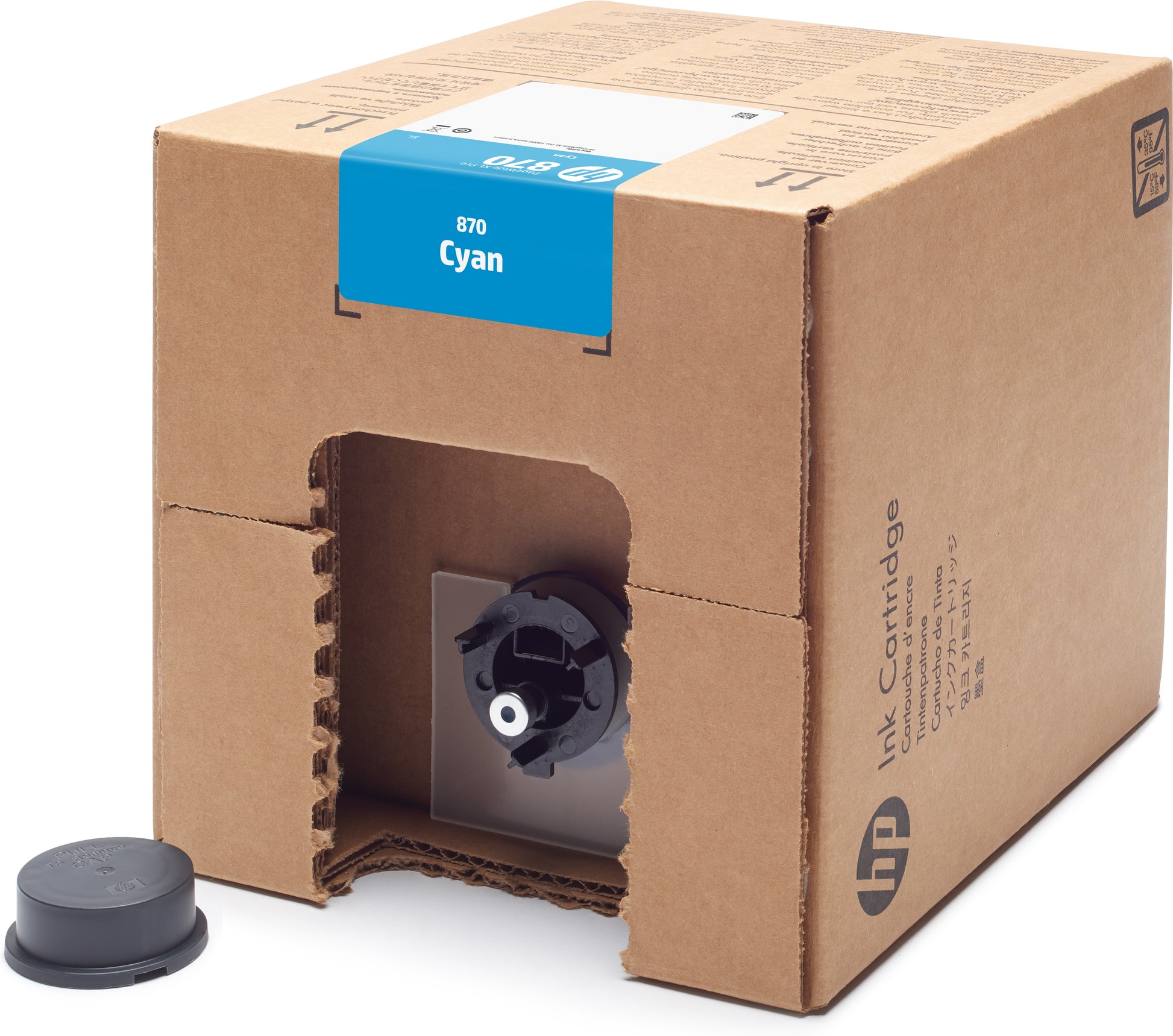 HP Tintenpatrone 870 5L, Cyan, XL – für PageWide XL Pro