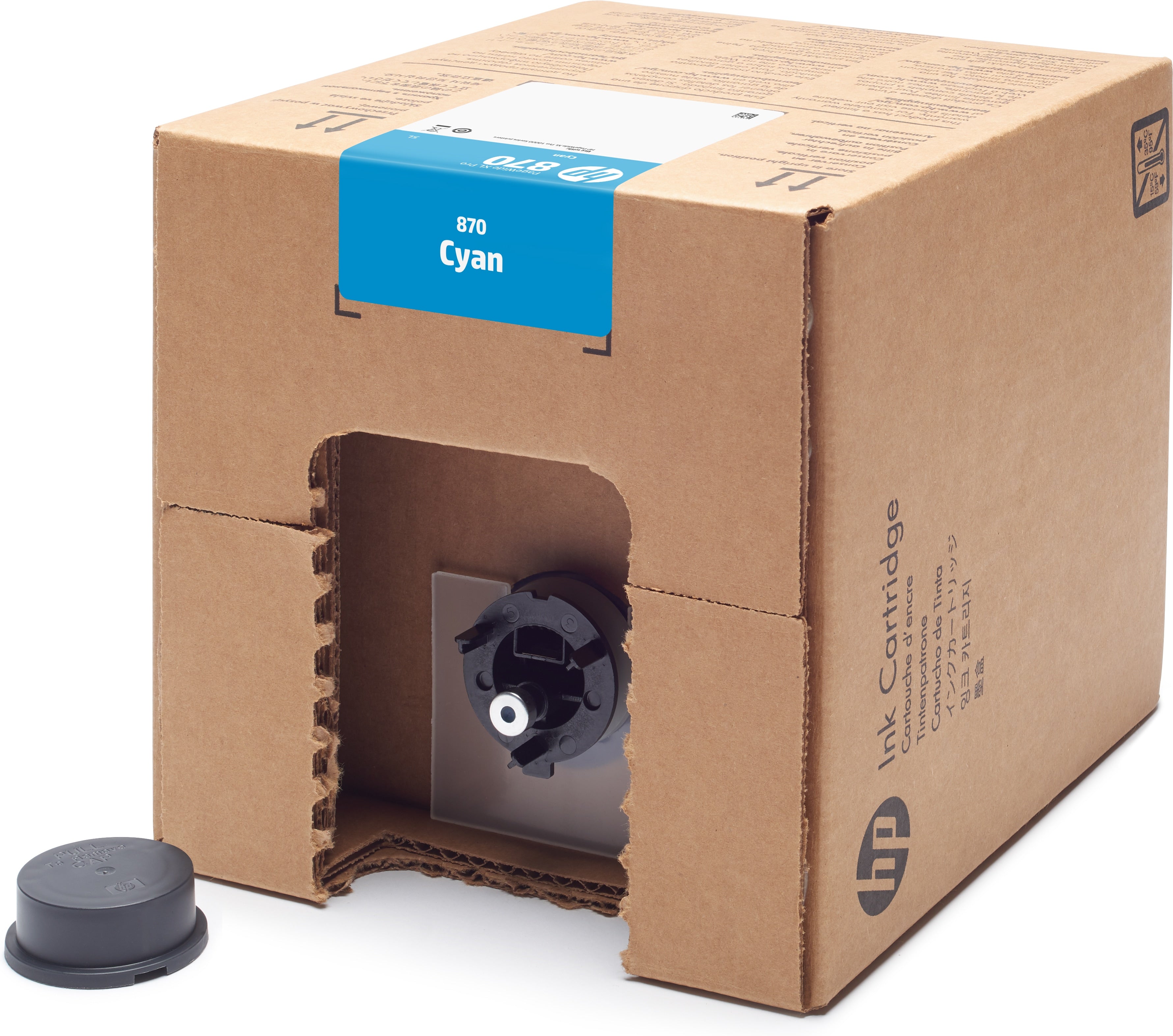 HP Tintenpatrone 870 5L, Cyan, XL – für PageWide XL Pro