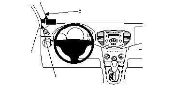 Brodit ProClip – Auto-Halterung – für Hyundai i10 (2011–2012) – Schwarz