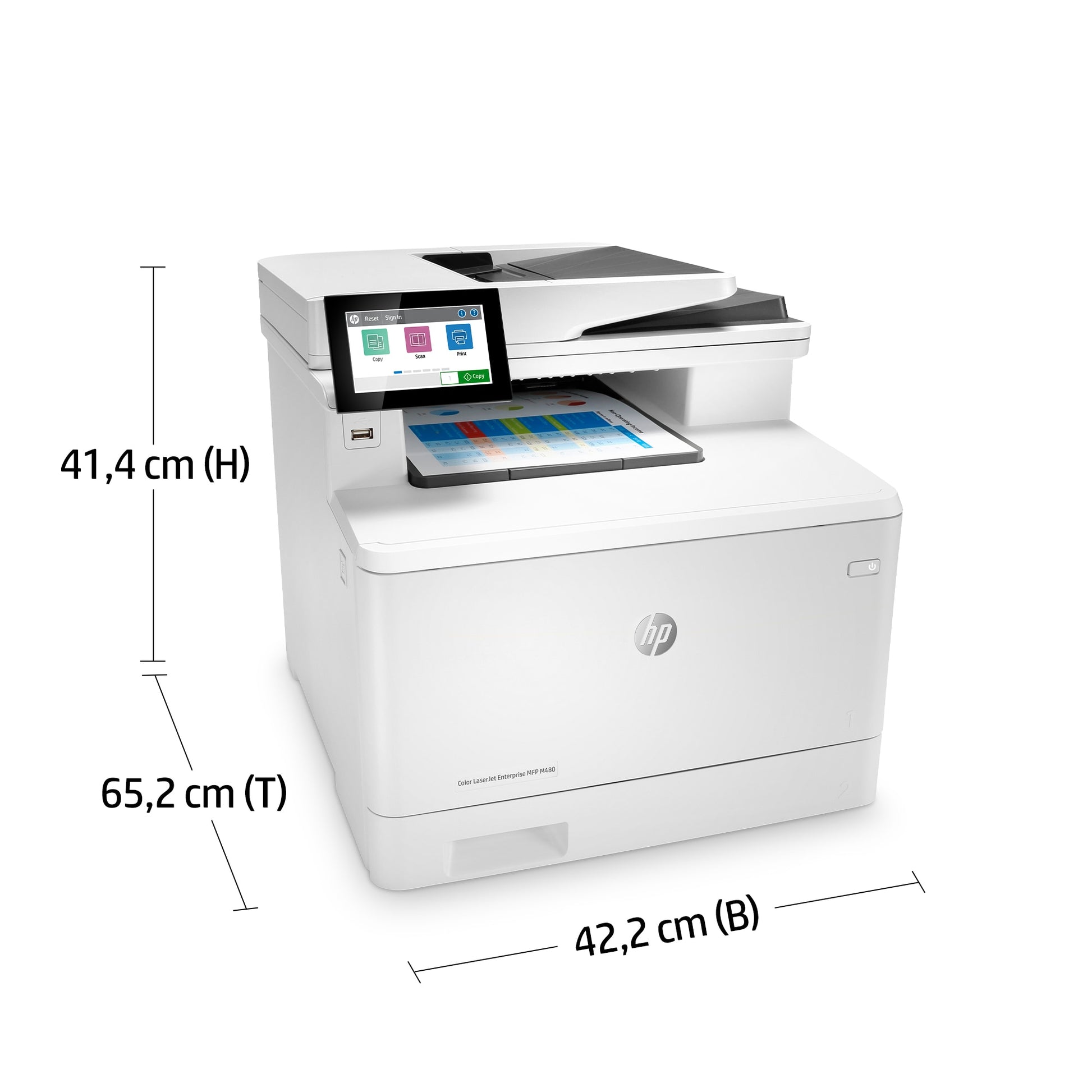 HP Color LaserJet Enterprise M480 f – Farbiger Laser-MFP, 4-in-1 – 27 Seiten/Min S/W, 27 Seiten/Min Farbe