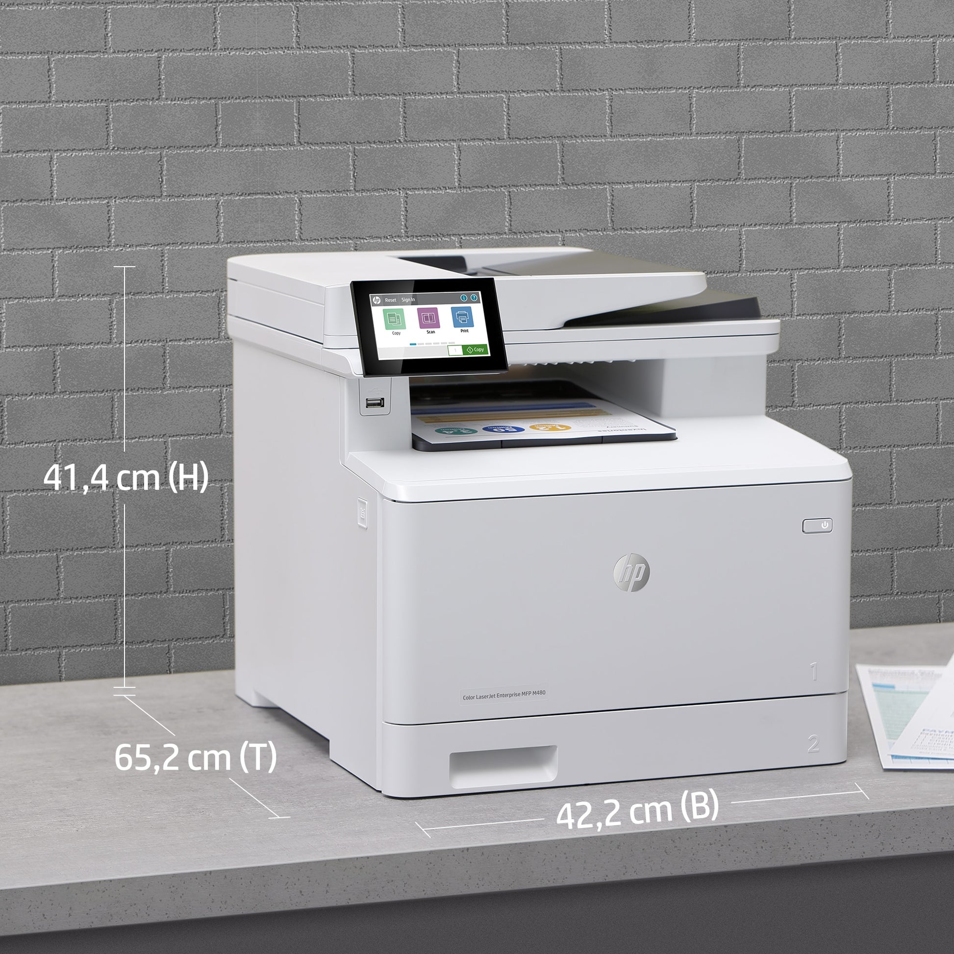 HP Color LaserJet Enterprise M480 f – Farbiger Laser-MFP, 4-in-1 – 27 Seiten/Min S/W, 27 Seiten/Min Farbe