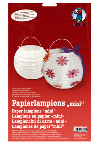 URSUS Papierlaternen – Weiss – Ø 10 cm – Papier – 6 Stk