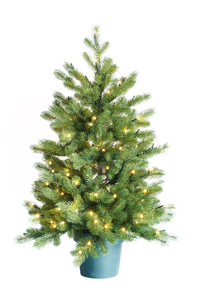 Botanic-Haus Künstlicher Baum – Ø 60 × 90 cm – Kunststoff, Grün, 144 Warmweisse LEDs