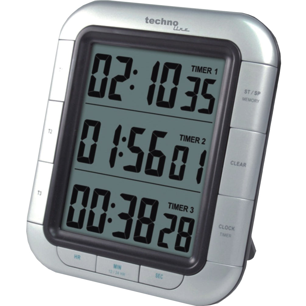Technoline KT300 Timer – Zeitmesser 99 Min, 10,3 × 12,1 × 10,3 cm, silber
