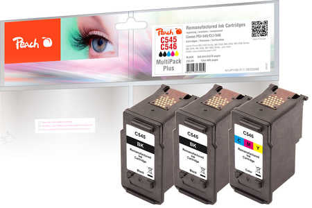 Peach PG-545/CL-546 Tintenpatronen-Multipack, Schwarz/Dreifarbig (Kompatibel) – für Canon PG-545/CL-546