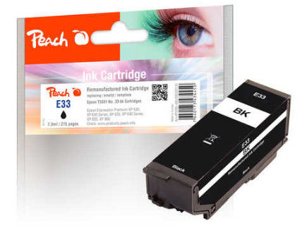 Peach Schwarze Tintenpatrone (Kompatibel) – 275 Seiten – für Epson XP-530/540/630/635/640/645/7100/830/900