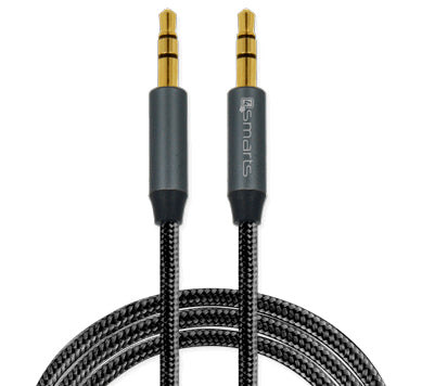 4smarts 3,5-mm-Klinkenkabel – Stecker zu Stecker – 1 m, vergoldete Stecker