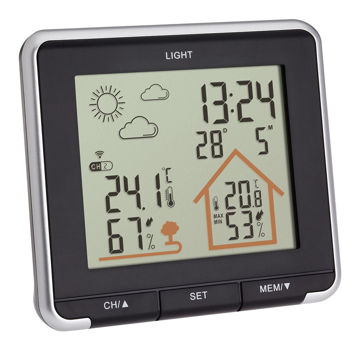 TFA-Dostmann TFA Dostmann LIFE – Wetterstation, innen/aussen, Hygrometer & Thermometer, inkl. Aussensensor – schwarz