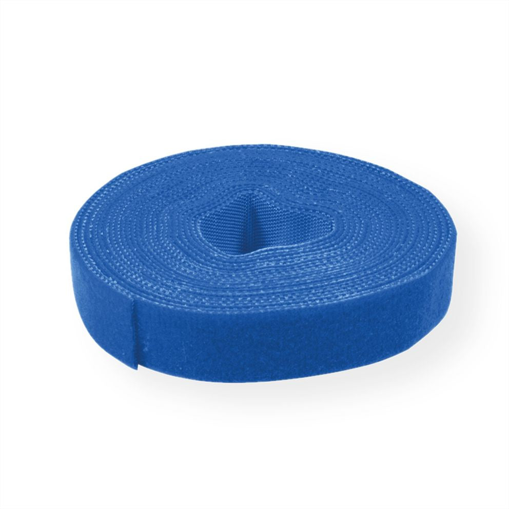 VALUE Klettband, 25 m × 10 mm – Blau