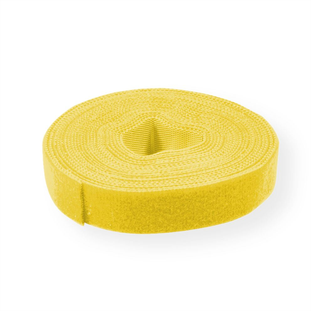 VALUE Klettband, 25 m, 10 mm, 5er-Pack – Gelb