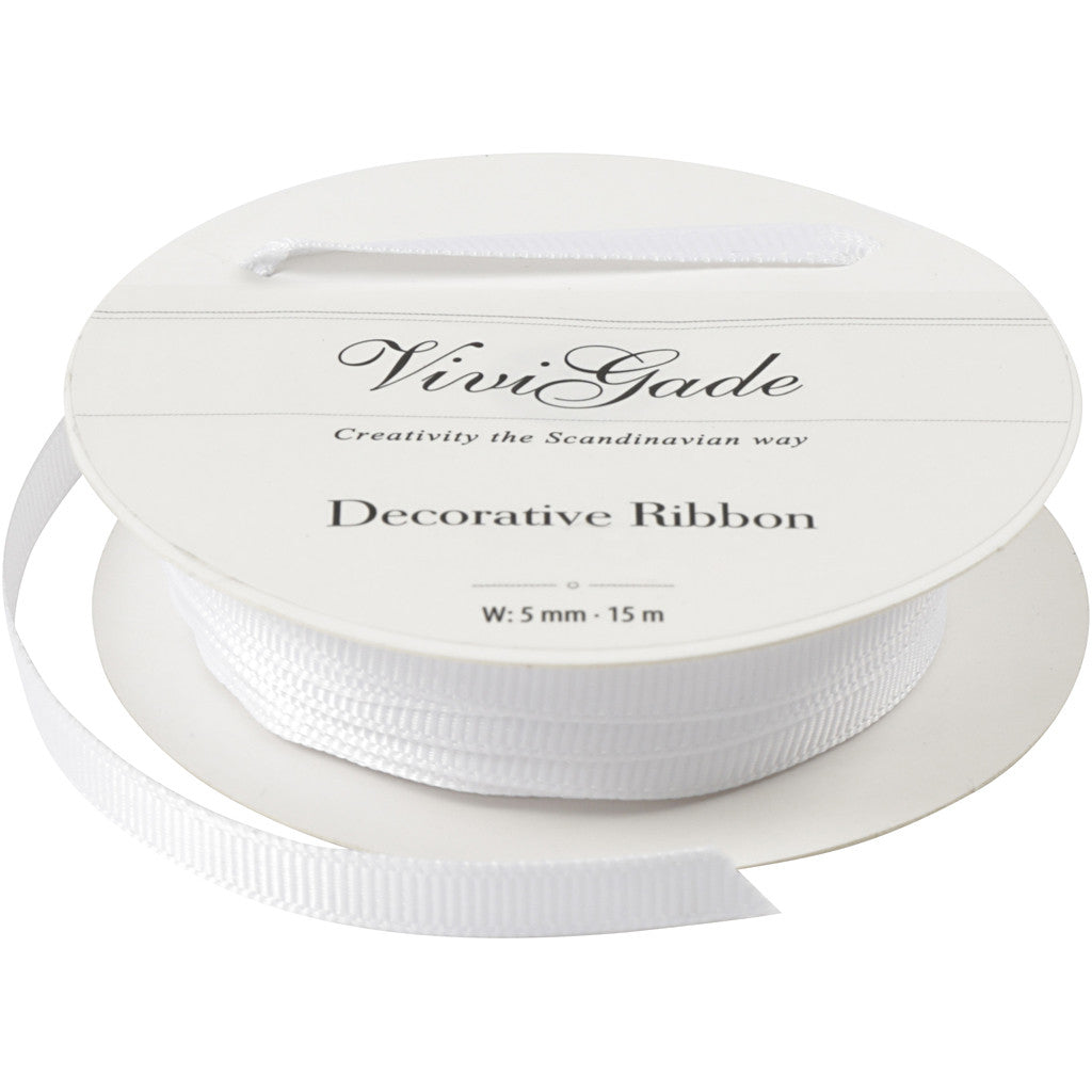 Creativ Company Bast, weiss, 6 mm × 15 m