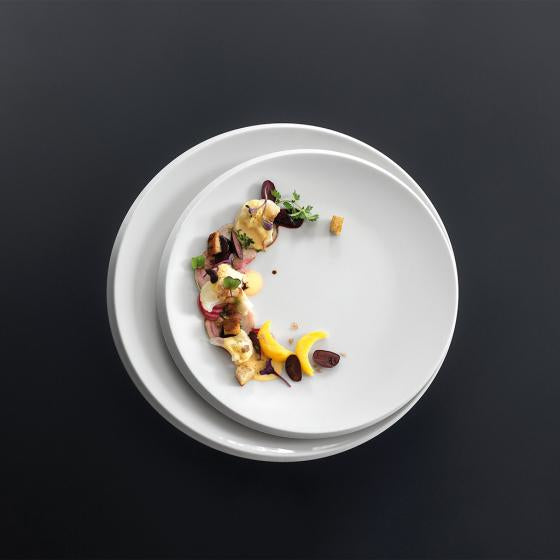Villeroy & Boch New Moon Speiseteller – Ø 27,0 cm, Porzellan, Weiss, Spülmaschinenfest, 6 Stück