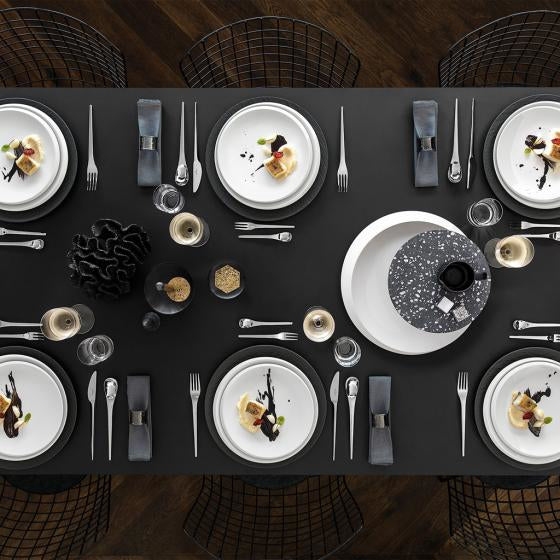 Villeroy & Boch New Moon Frühstücksteller – Porzellan, weiss, spülmaschinenfest, mikrowellenfest, 6 Stück