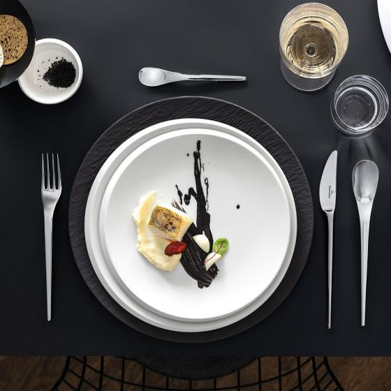 Villeroy & Boch New Moon Tafelbesteck – Edelstahl 18/10, Silber, spülmaschinenfest, 24 Stk.