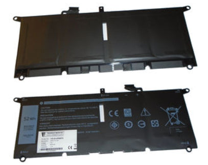Vistaport Notebook-Akku – für Dell XPS 13 9370/930, Inspiron 7490, Latitude 3301 – 49 Wh, 4 Zellen – Schwarz