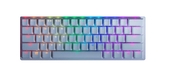 Razer Huntsman Mini Mercury – Tastatur, kabelgebunden (USB-A), US-Layout (EN), mechanisch (Razer Red)