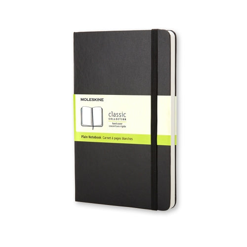 Moleskine Notizbuch, A6, blanko, Fadenheftung, Hardcover, 192 Seiten, 70 g/m² – schwarz
