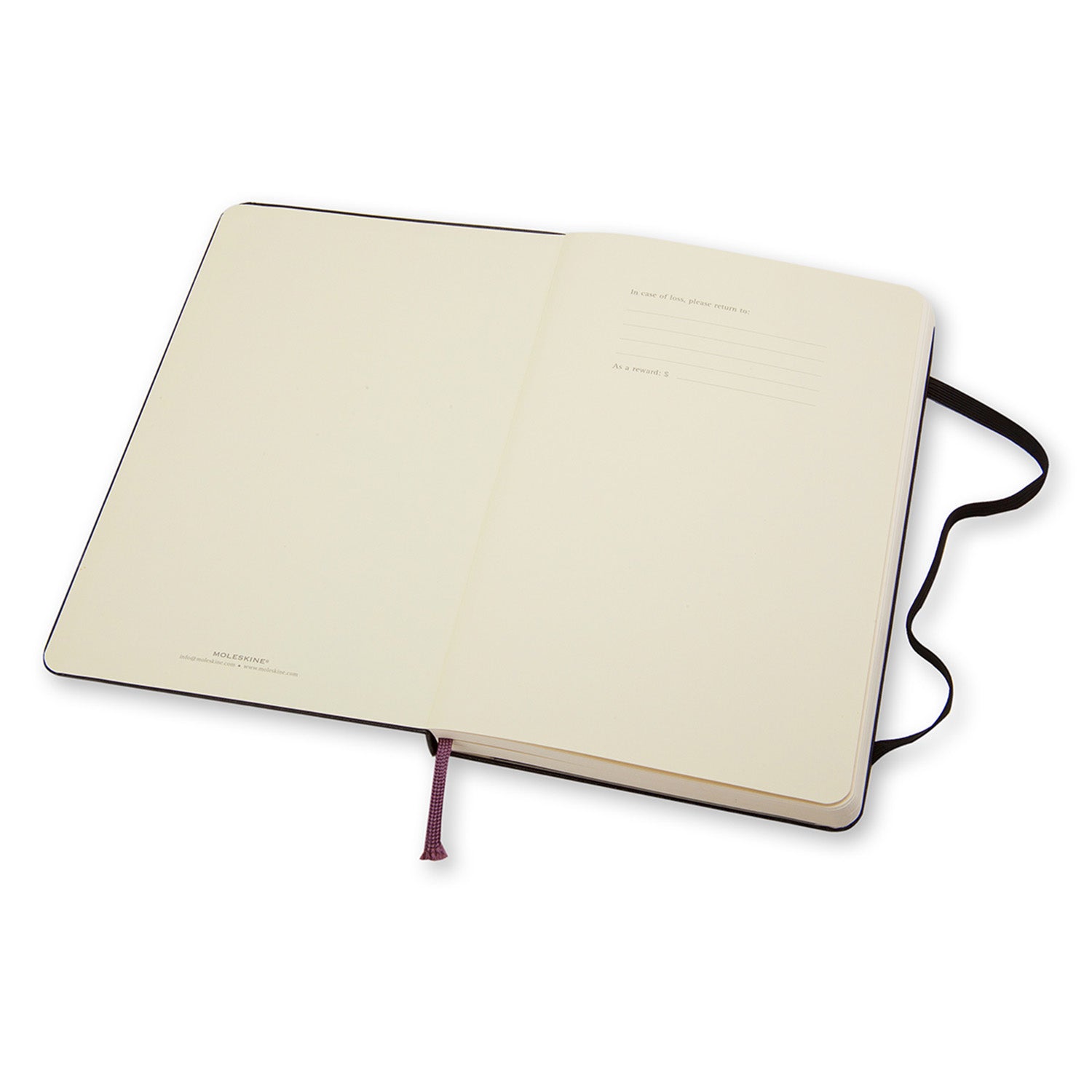 Moleskine Notizbuch, A6, blanko, Fadenheftung, Hardcover, 192 Seiten, 70 g/m² – schwarz