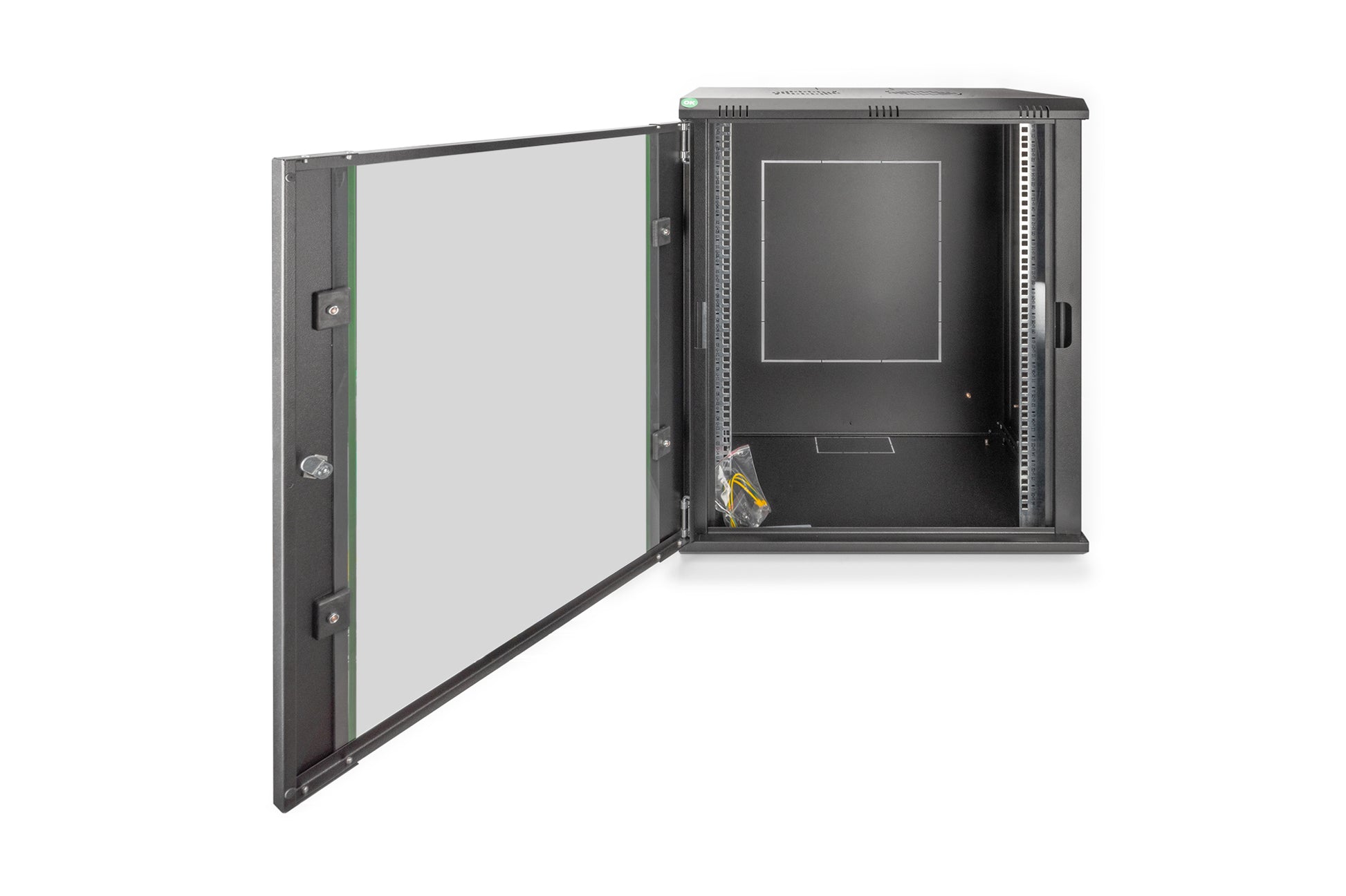 Digitus DN1916UECN – 19" Wandverteiler 16U, IP20, abschliessbar, 600 × 450 × 785 mm, schwarz