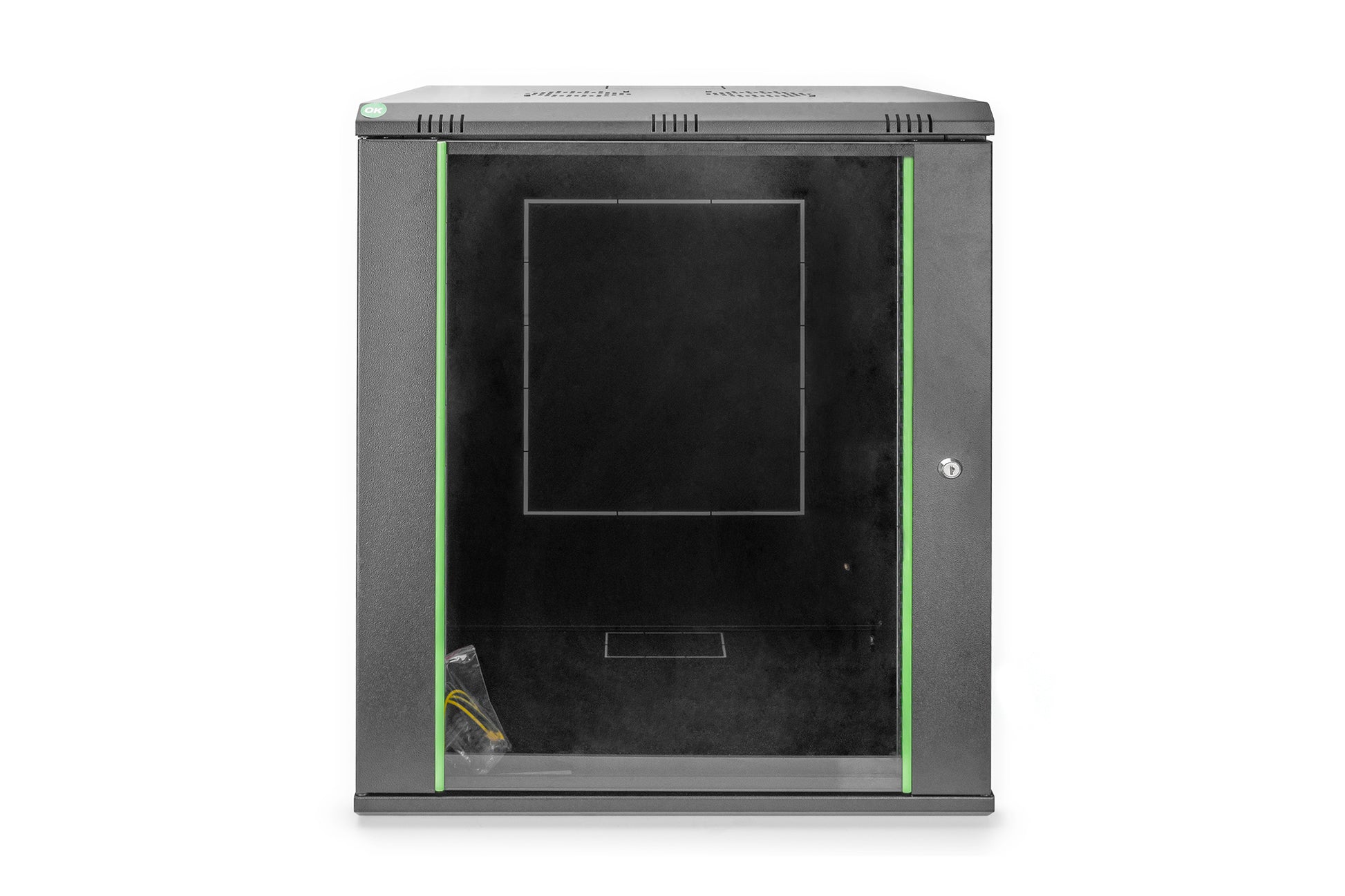 Digitus DN1916UECN – 19" Wandverteiler 16U, IP20, abschliessbar, 600 × 450 × 785 mm, schwarz