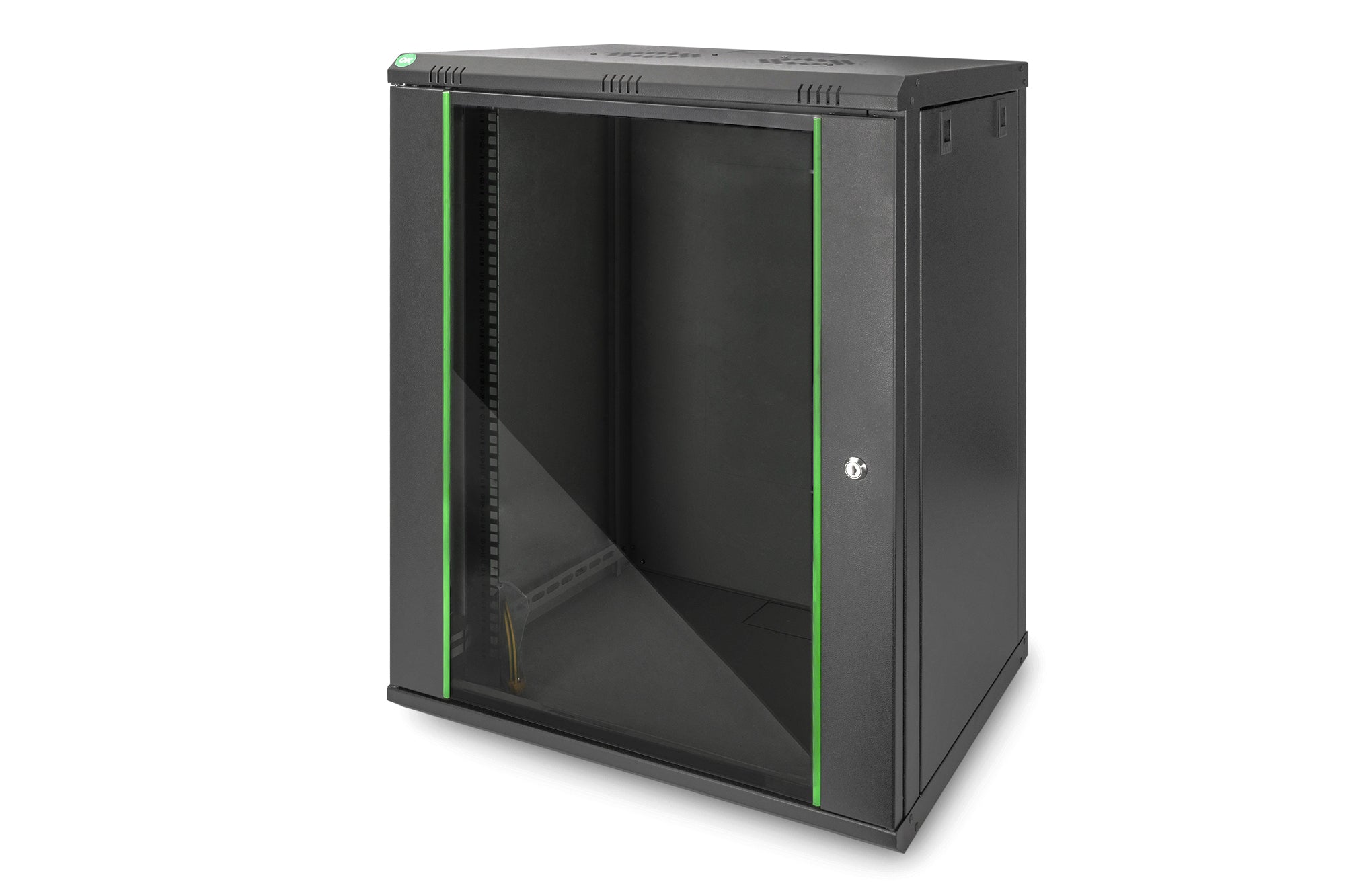 Digitus DN1916UECN – 19" Wandverteiler 16U, IP20, abschliessbar, 600 × 450 × 785 mm, schwarz