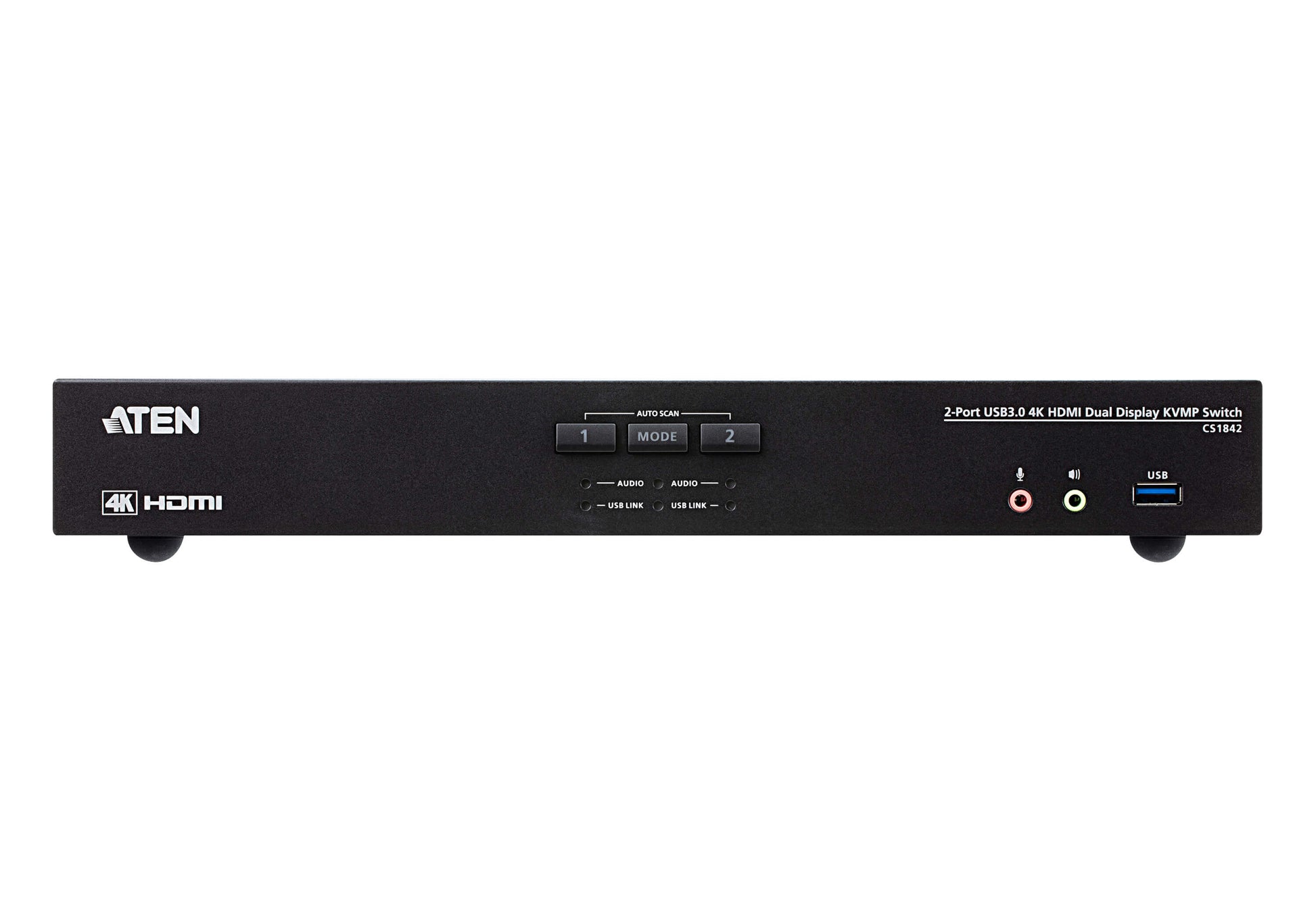 ATEN KVM-Switch, HDMI/USB 3.2 Gen 1, 4K (4096 × 2160), Dual-View, Audio