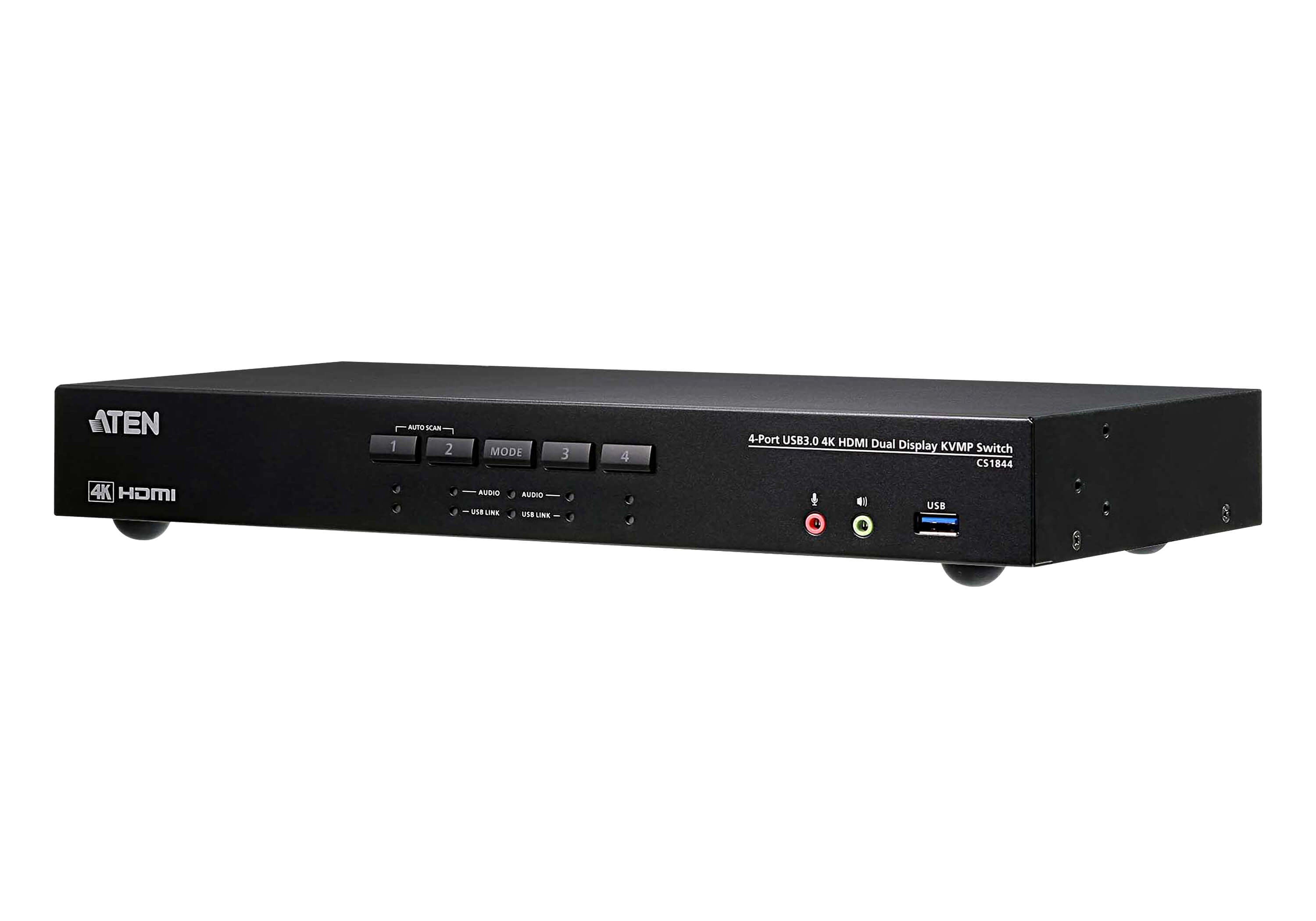 ATEN KVM-Switch, HDMI/USB 3.2 Gen 1, 4K (4096 × 2160), Dual-View, Audio