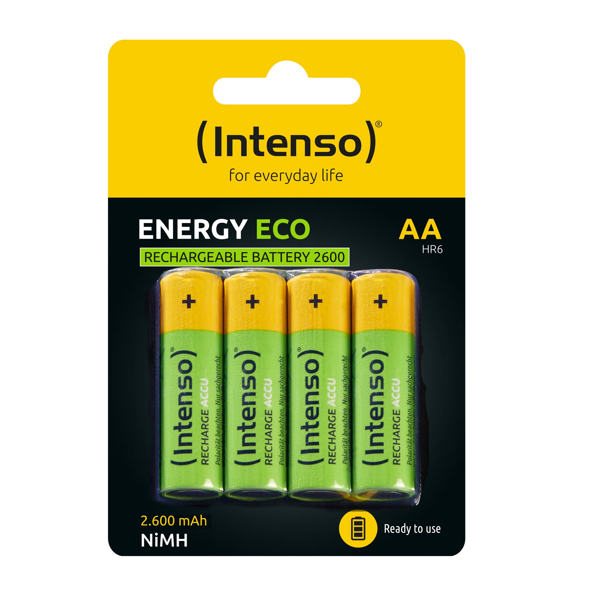 Intenso AA Akkus, NiMH, 2600 mAh, 1,2 V – 4 Stk.