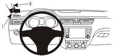 Brodit ProClip – Auto-Halterung – für Skoda Octavia III (2013–2016) – Schwarz