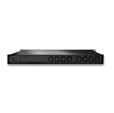 Güde Gude Controller Expert Power Control – 3,6 kW, 230 V, 16 A, C20 IN, 8× C13 OUT, 1U – Schwarz – 8031-2