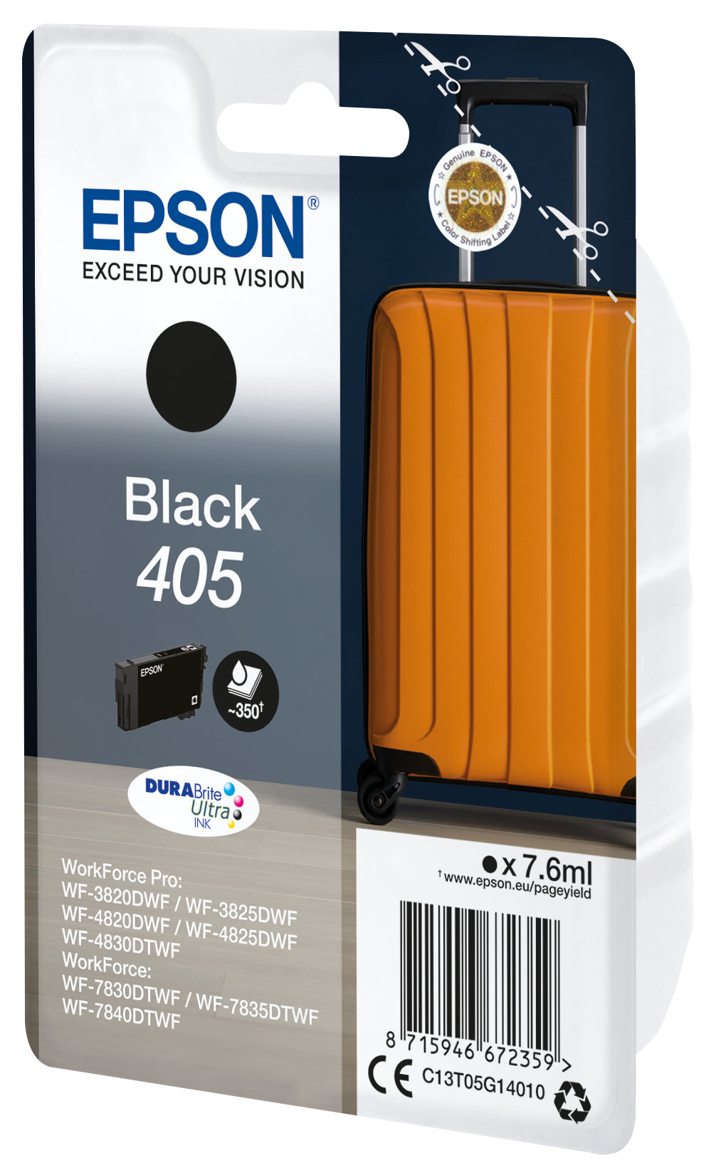 Epson Tintenpatrone 405, Schwarz, 7,6 ml