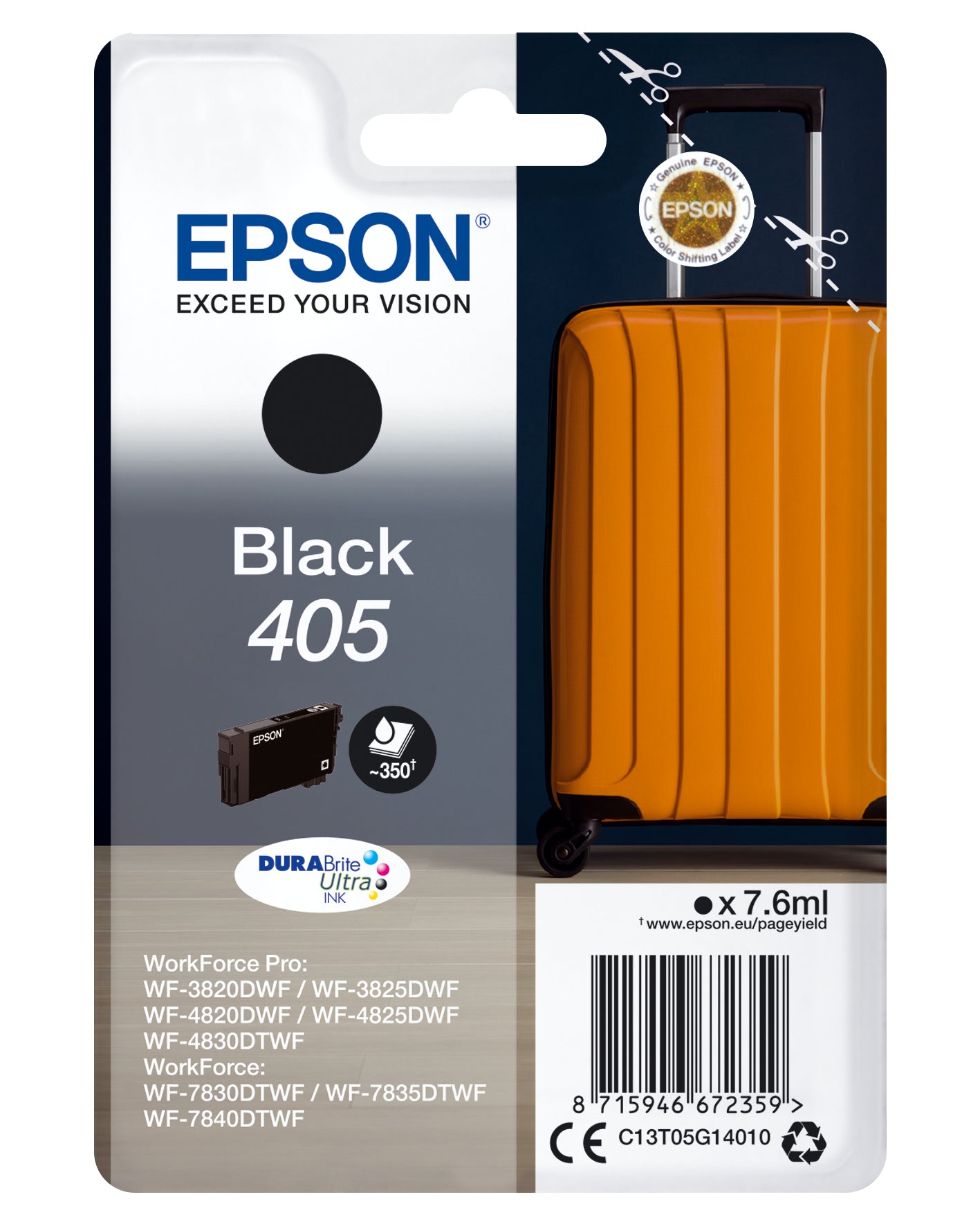 Epson Tintenpatrone 405, Schwarz, 7,6 ml