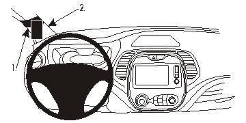 Brodit ProClip – Auto-Halterung – Links – für Renault Captur (2014–2018) – Schwarz