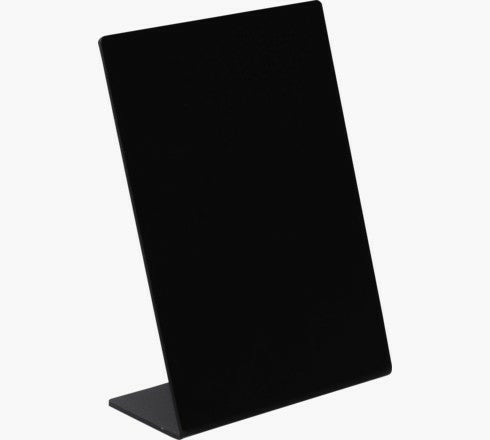 Exacompta Tisch-Namensschild – 105 × 150 × 46 mm – Polystyrol – Schwarz