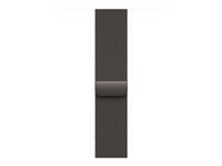 Apple Milanese Loop – Armband – für Apple Watch 46 mm, Schwarz, Grösse M/L