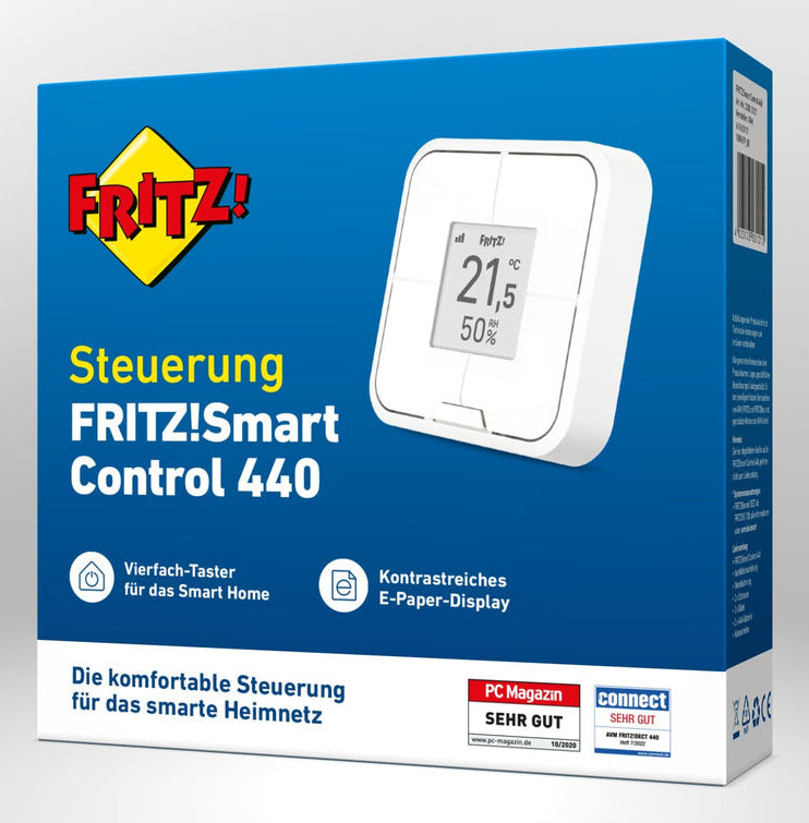 FRITZ! FRITZ Smart Control 440 – Fernbedienung – WLAN, Eingebautes Display, Weiss