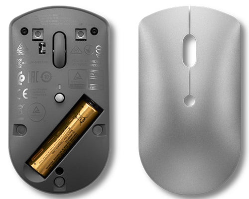 Lenovo 600 – Maus – Kabellos (Bluetooth), 2400 DPI, Grau