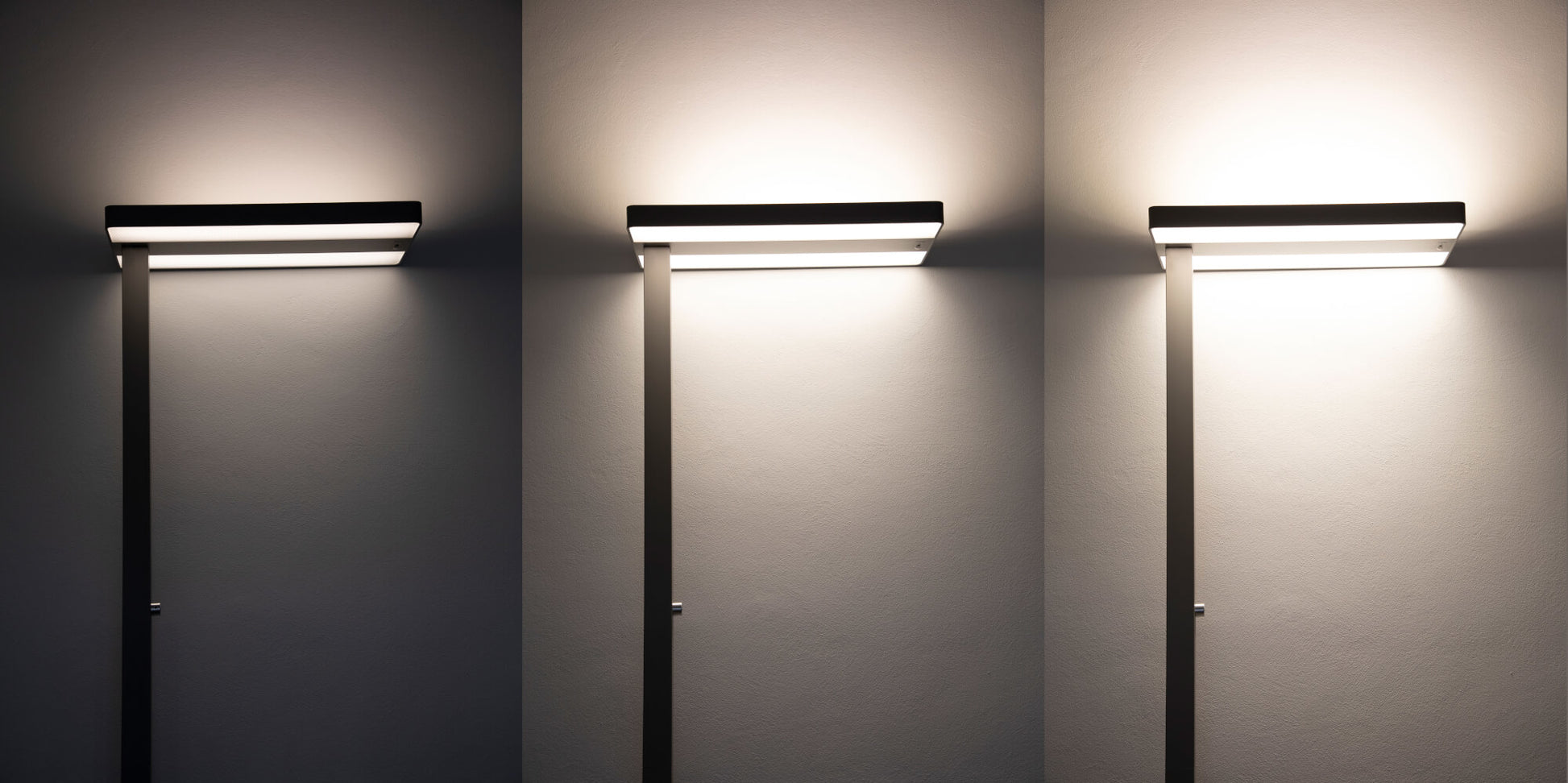 MAUL Stehleuchte Juvis Sensor – 7200 lm, 4000 K, dimmbar, Sensor, 120 cm – Edelstahl