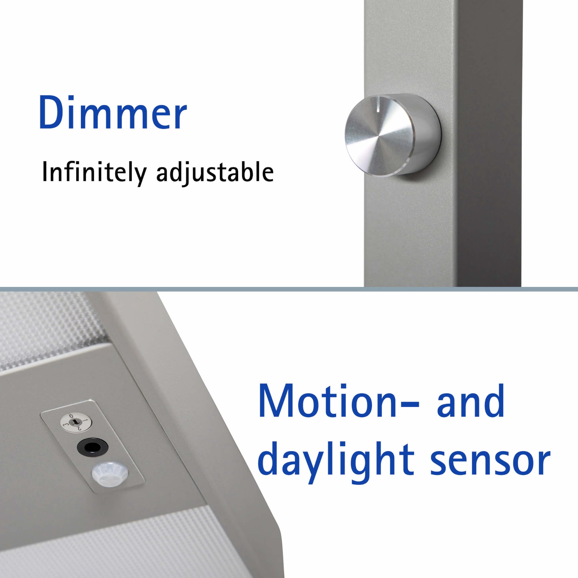 MAUL Stehleuchte Juvis Sensor – 7200 lm, 4000 K, dimmbar, Sensor, 120 cm – Edelstahl