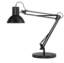 Unilux Tischleuchte SUCCESS 66 – 27,5 × 46,0 × 13,5 cm, 11 W, schwarz, Klemme, E27-Sockel, schwenkbar