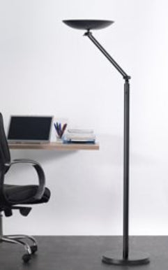 Unilux LED-Stehleuchte VARIALUX – 3000 K, 2200 lm, 22 W, schwarz