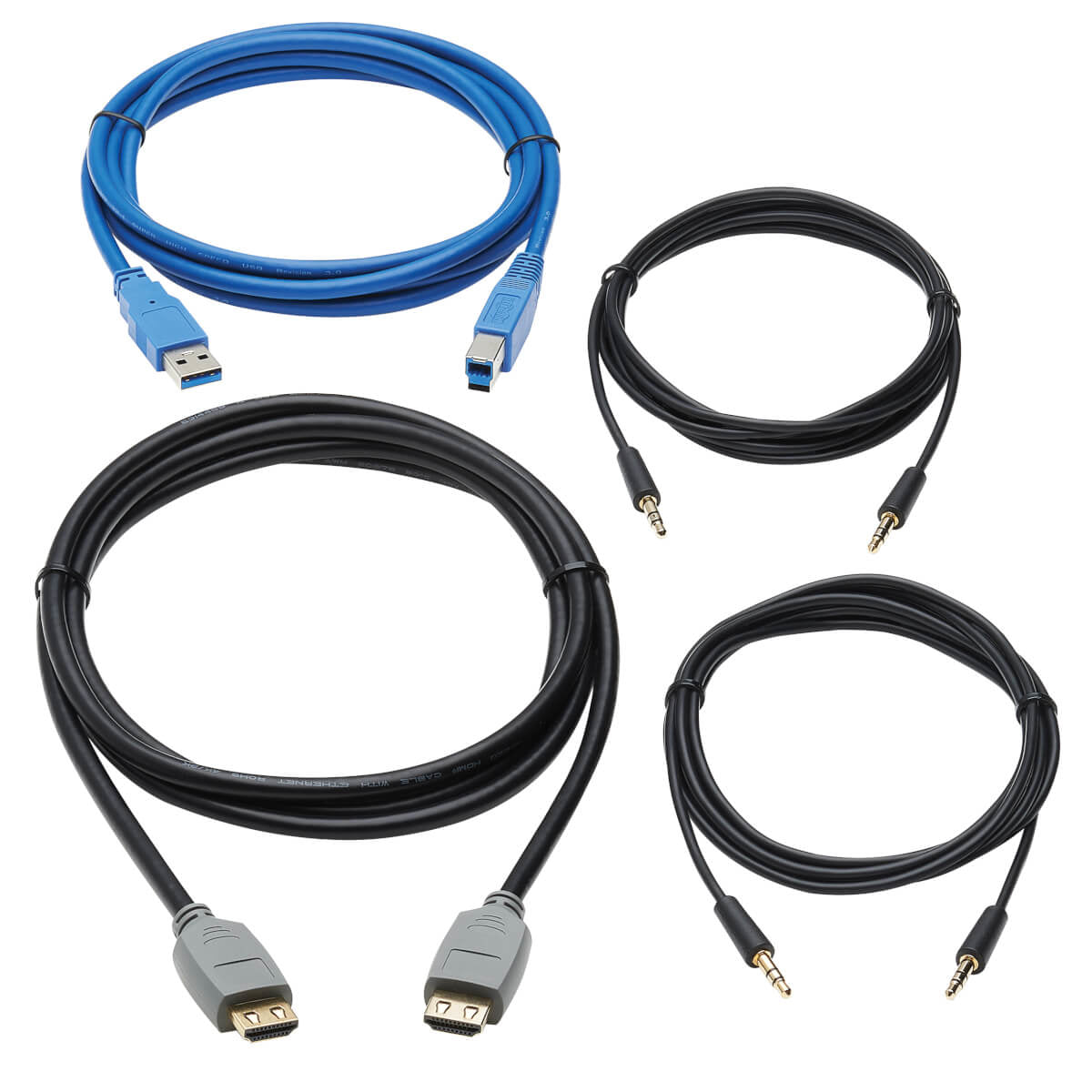 Tripp Lite KVM-Kabelsatz 4K – 1,8 m – Schwarz/Blau/Grau