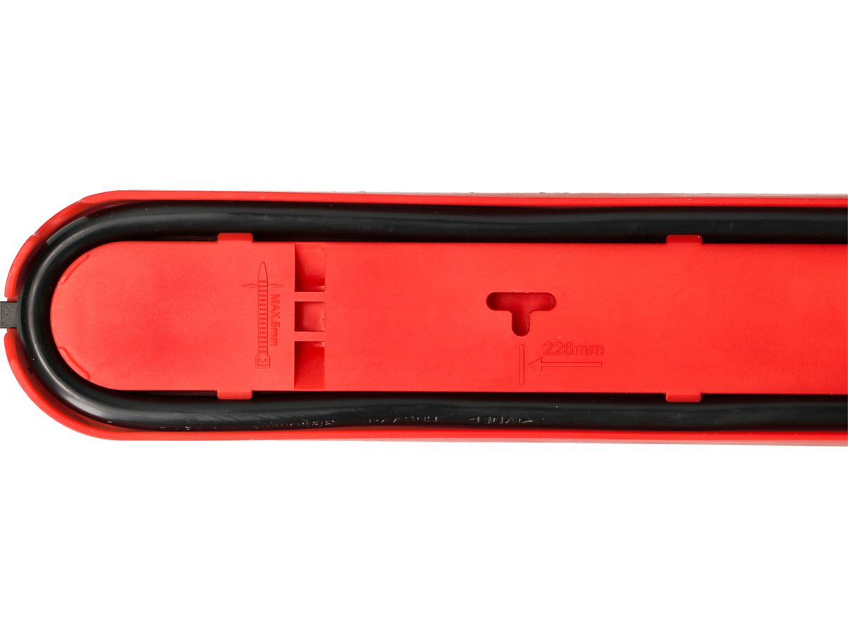 Max Hauri AG Max Hauri Design Line Steckdosenleiste, 6×T13, mit Schalter, 2,2 m, Eingang T13, Überstromschutz – Rot