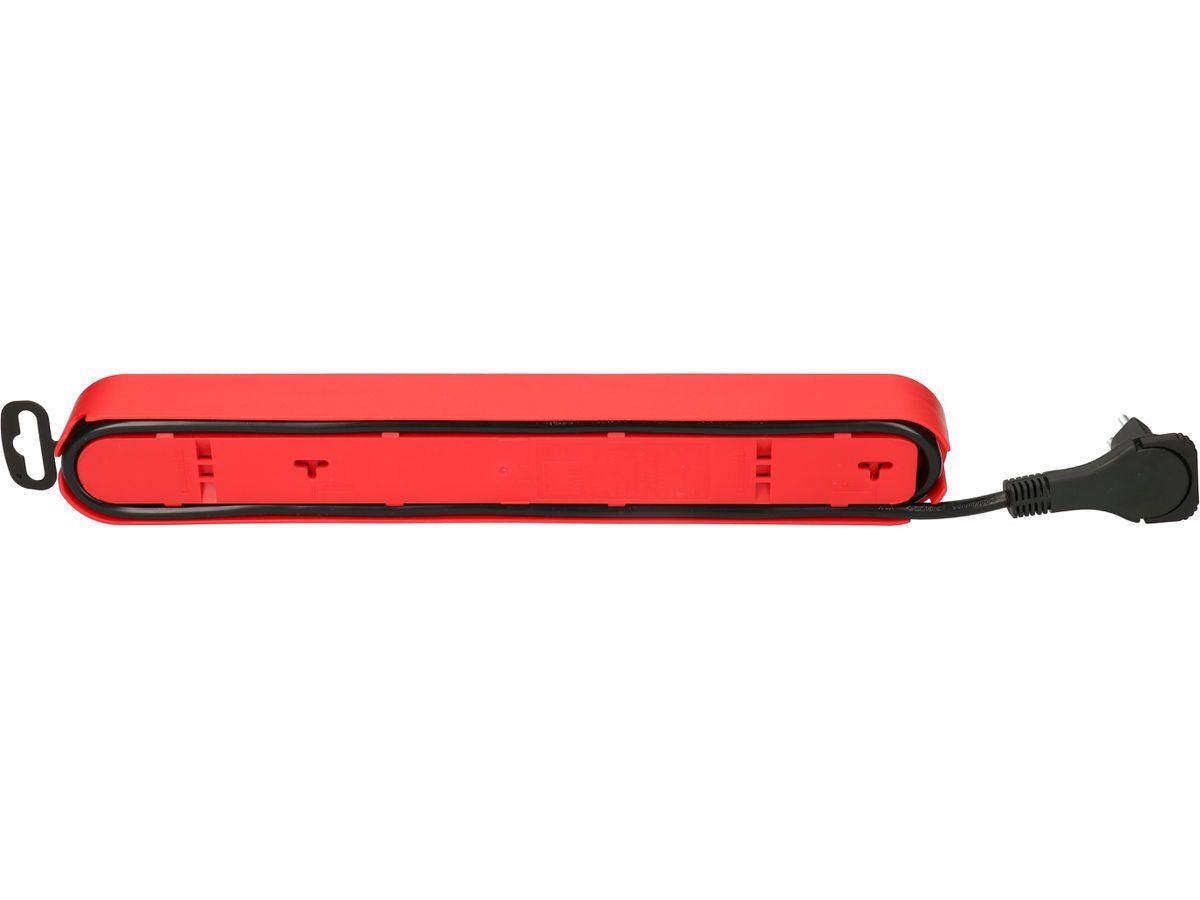 Max Hauri AG Max Hauri Design Line Steckdosenleiste – 5×T13, 2×USB (A+C), mit Schalter, 2,2 m, Überstromschutz – Rot